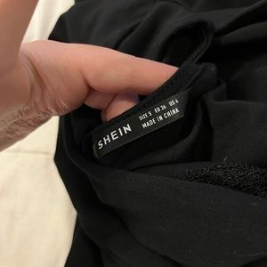 black lace mini dress